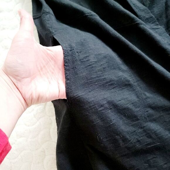 Chicos The Ultimate Tee cardigan 0 4 small pockets duster black classic polished - Picture 6 of 7